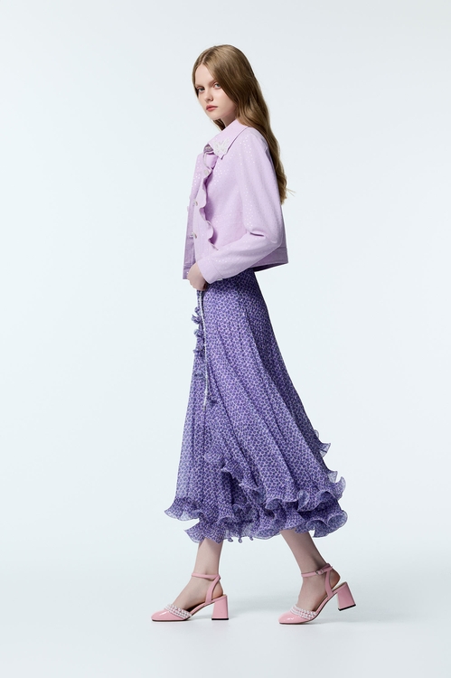 光澤感星星造型外套,牛仔外套