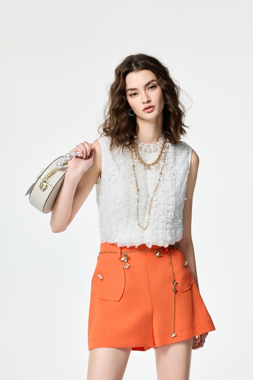 金邊蝴蝶刺繡上衣,繡花上衣