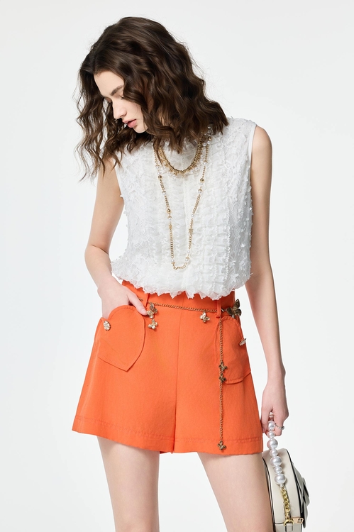 金邊蝴蝶刺繡上衣,繡花上衣