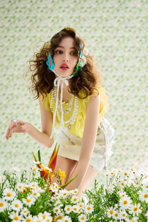 馬鞭草檸檬色雪紡上衣,無袖上衣