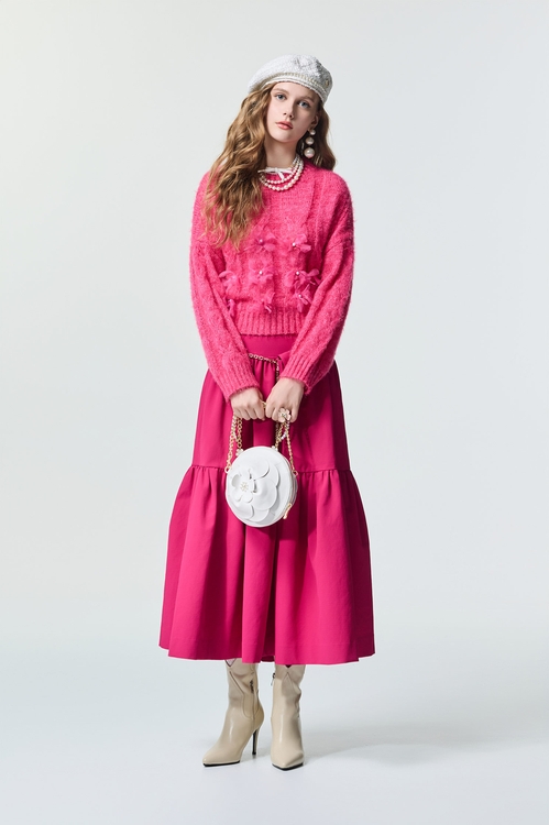 玫瑰可露麗針織上衣,針織上衣