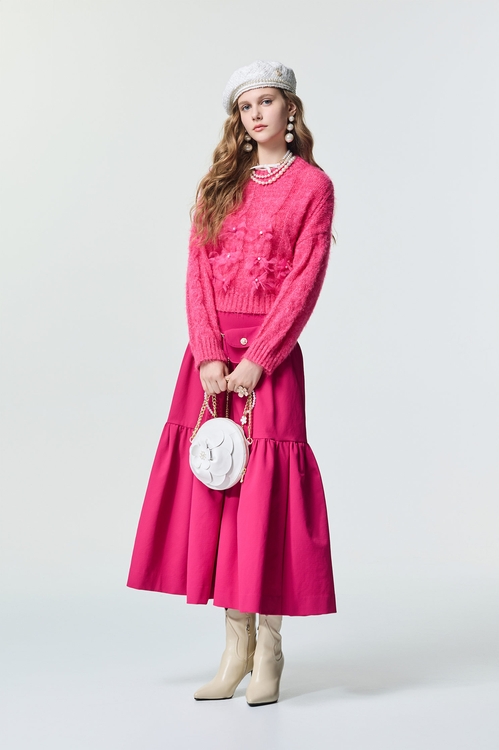 玫瑰可露麗針織上衣,針織上衣