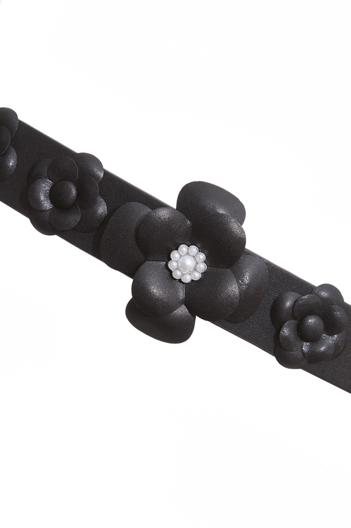 立體花朵牛皮彈性腰帶,,立體花朵牛皮彈性腰帶,春夏穿搭,珍珠,皮帶,皮革,春夏穿搭,珍珠,皮帶,皮革