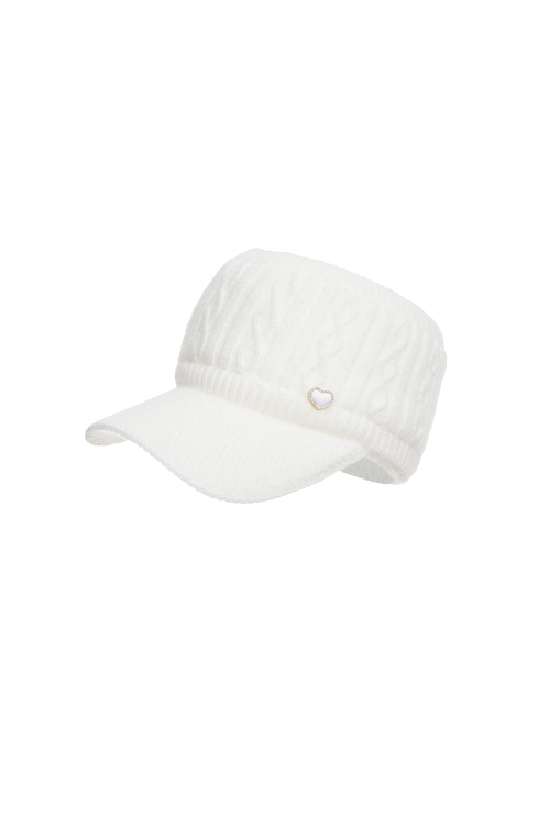 日系純白鏤空針織帽,帽子