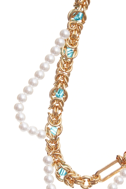 復古珍珠18K金夾珠項鍊,,復古珍珠18K金夾珠項鍊,小香風,珍珠,秋冬穿搭,項鍊,珍珠,秋冬穿搭,項鍊