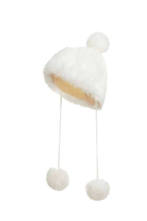 暖呼呼毛球遮耳帽,帽子