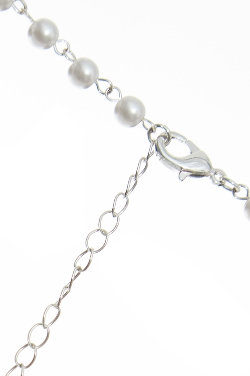 甜美垂墜珍珠蝴蝶結項鍊,項鍊