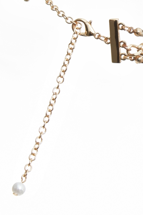 甜美絲絨蝴蝶結珍珠頸鍊,項鍊