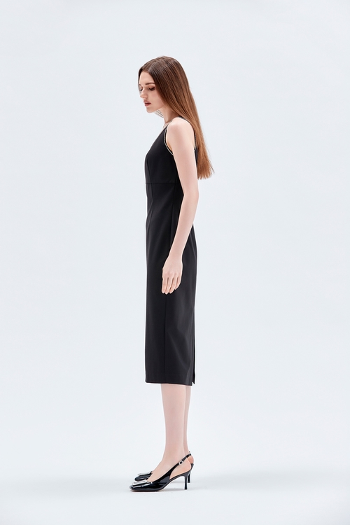 法式典雅禮服小洋裝,短袖洋裝