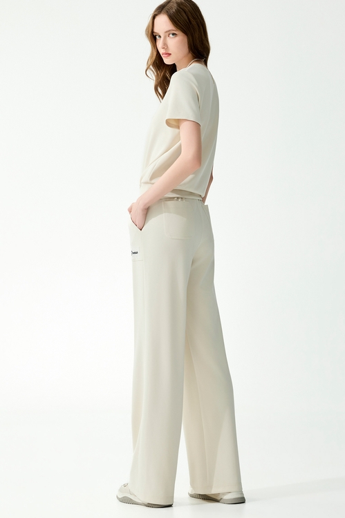 綴美麗溫室刺繡寬褲,蕾絲