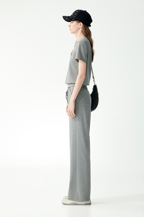 綴美麗溫室刺繡寬褲,寬褲,褲子