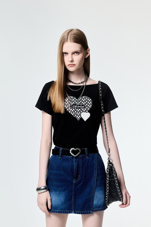 極簡牛仔褲裙,牛仔短褲