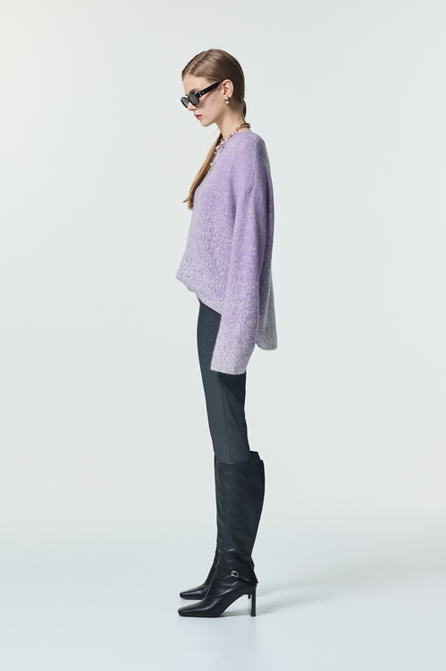 簡約顯瘦開衩合身褲,窄管褲,褲子