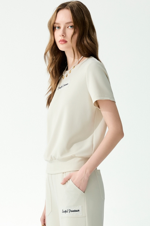 綴美麗溫室刺繡上衣,蕾絲