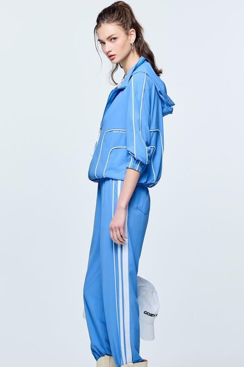 彩虹衣膠原蛋白線條設計外套,連帽外套