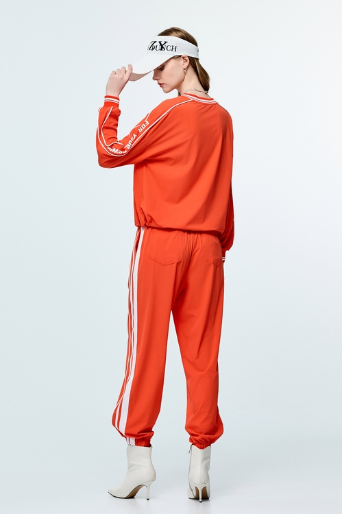 彩虹衣膠原蛋白側邊線條長褲,褲子