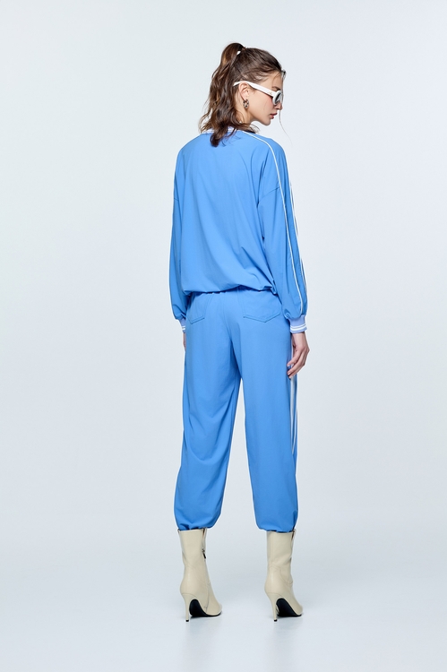 彩虹衣膠原蛋白側邊線條長褲,褲子