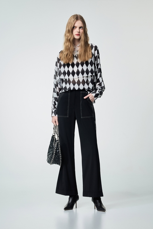 壓線顯瘦涼感超魔褲,長褲