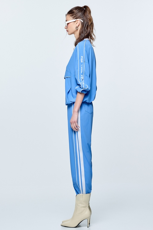彩虹衣膠原蛋白V領撞色上衣,防曬膠原蛋白