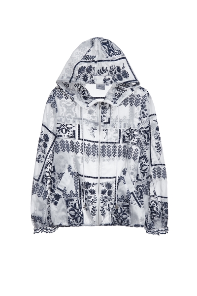 溫室花園繡花連帽外套