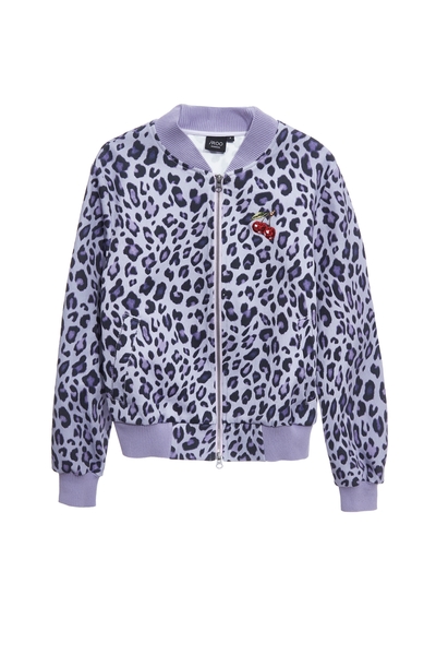 紫色豹紋印花外套