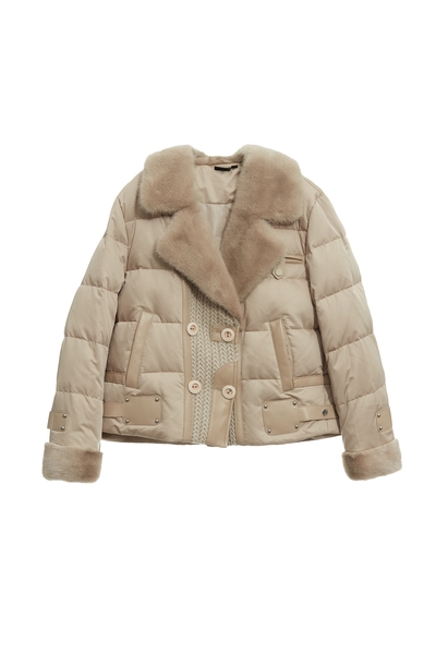 太妃糖色鵝絨外套