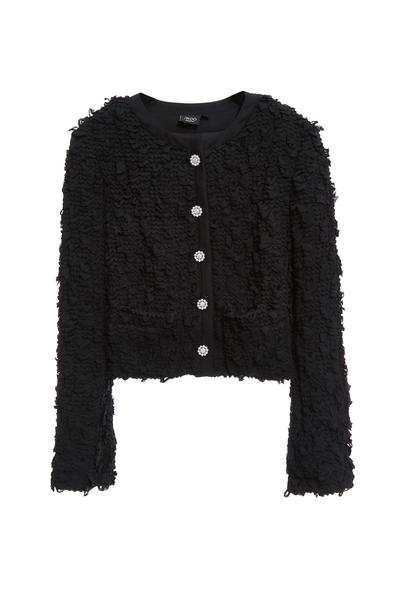 帶子紗式小香風短版外套