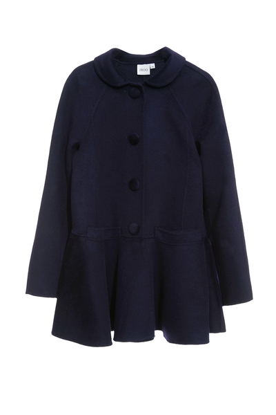 濃厚靛藍雙面呢大衣