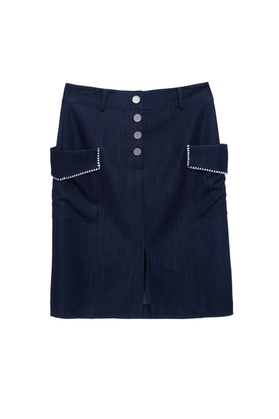 海洋洞穴色造型口袋短裙