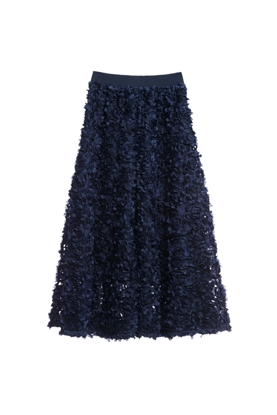 日式紫色光色雷射花長裙