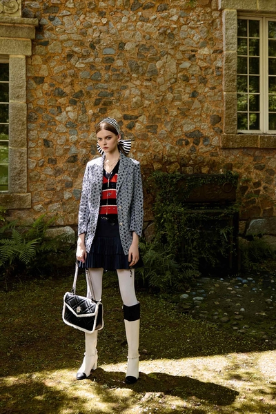 海軍藍雙百摺短裙