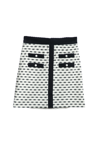 偽針織彈性短裙