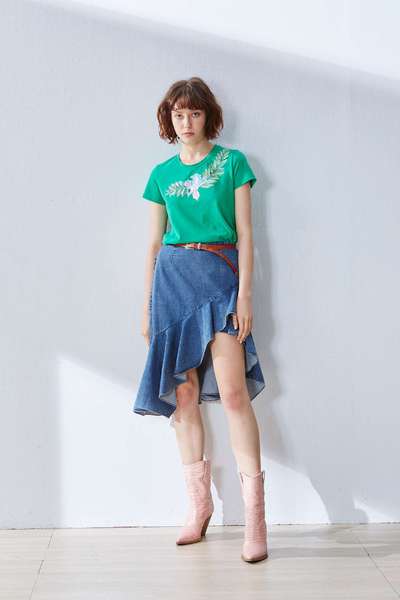 Irregular hem skirt