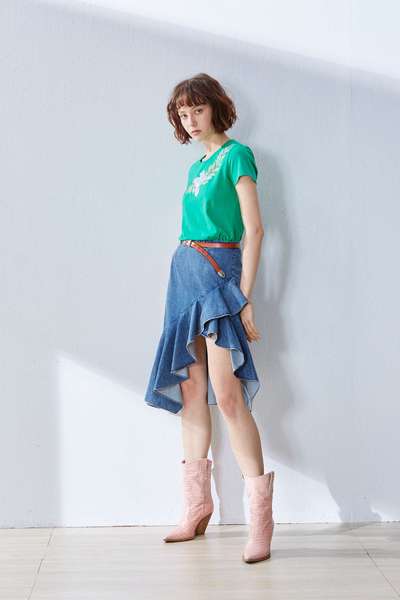 Irregular hem skirt