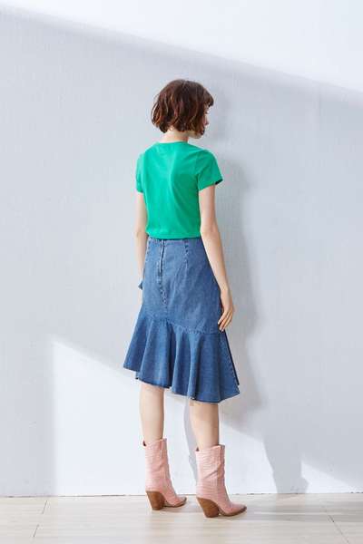 Irregular hem skirt