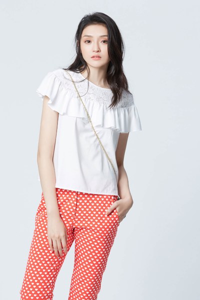 Vintage brick red slim fit pants
