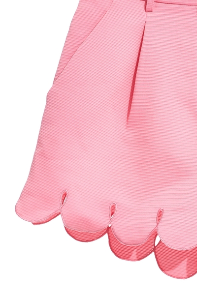 Pink solid petal design shorts