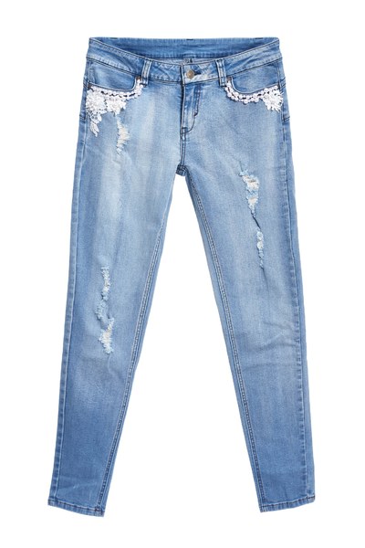 Vintage wash broken jeans