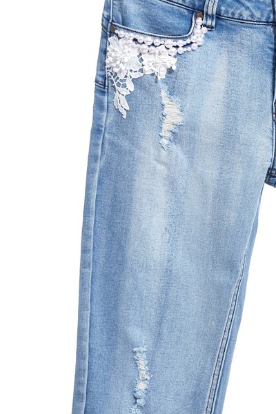 Vintage wash broken jeans