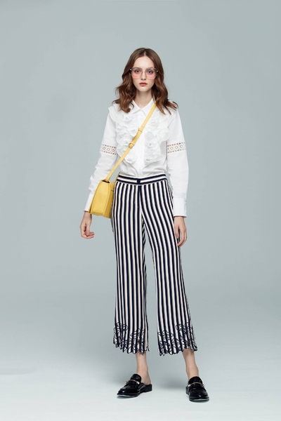 Color stripe design pants