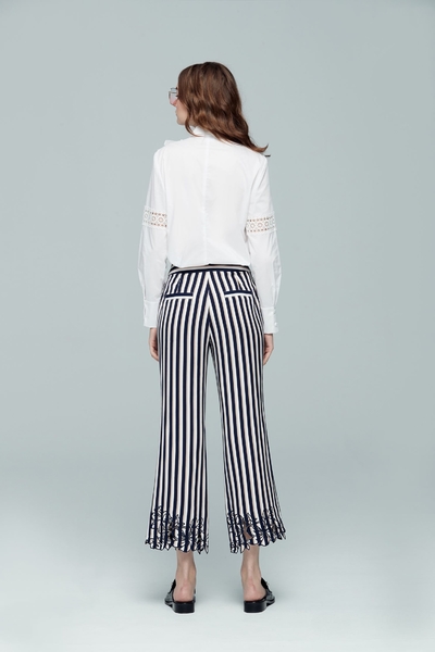 Color stripe design pants