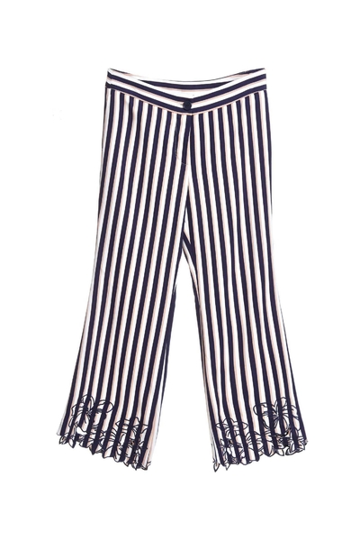 Color stripe design pants