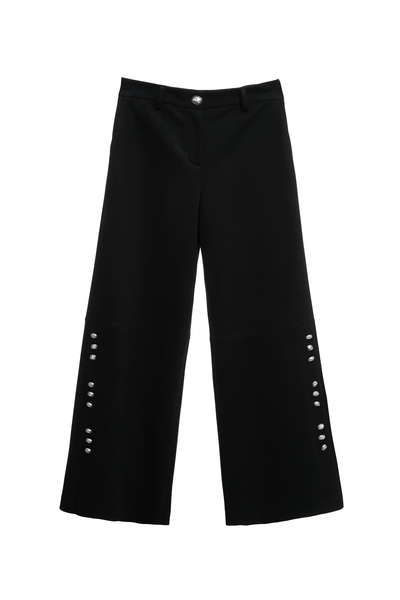 溫暖磨毛感彈性寬褲