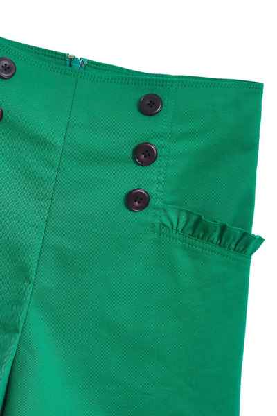 Double-breasted design shorts