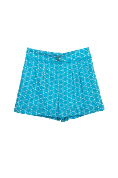 水生藍刺繡短褲