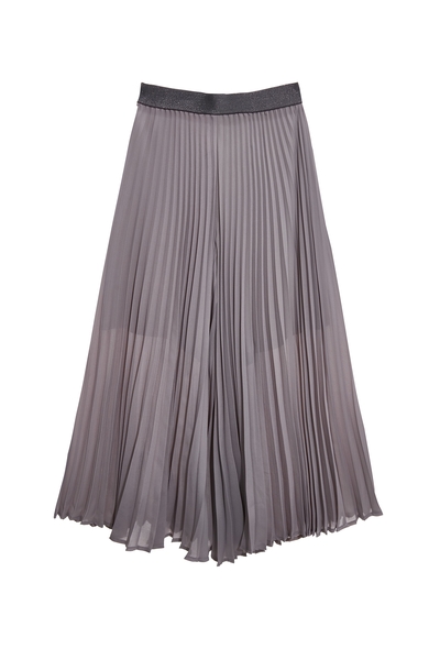 薄暮灰傘景寬褲裙