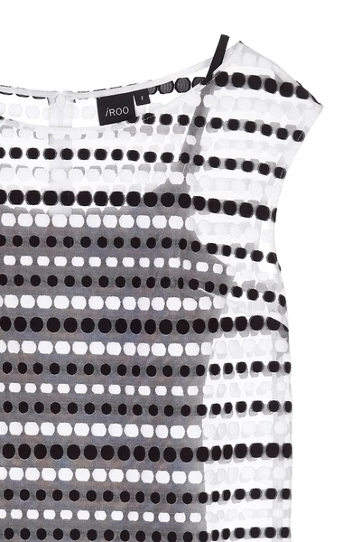Black and white solid dress