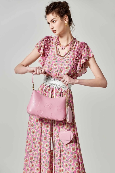 織錦渡假風印花洋裝