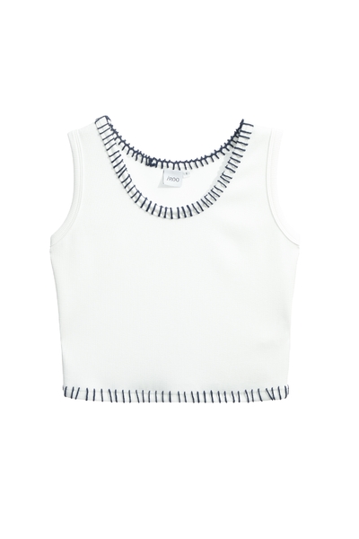 手工跳色刺繡背心