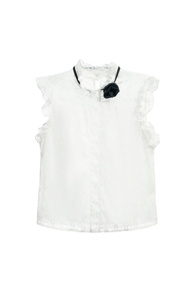 窗花圖紋刺繡單品上衣